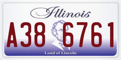 IL license plate A386761