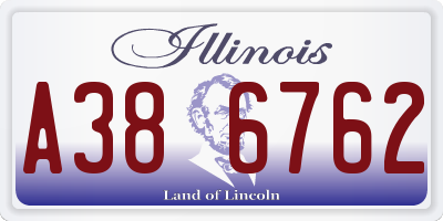 IL license plate A386762
