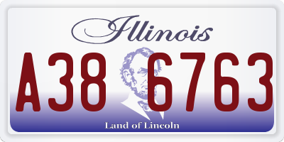 IL license plate A386763
