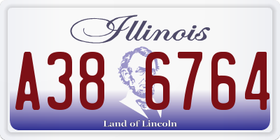 IL license plate A386764
