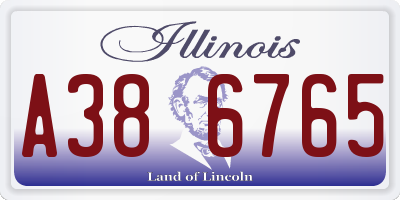 IL license plate A386765