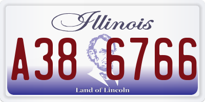 IL license plate A386766