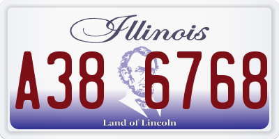 IL license plate A386768
