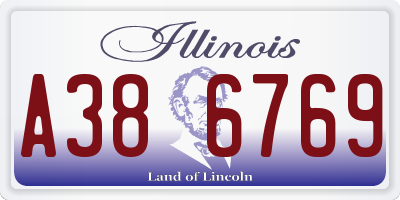 IL license plate A386769