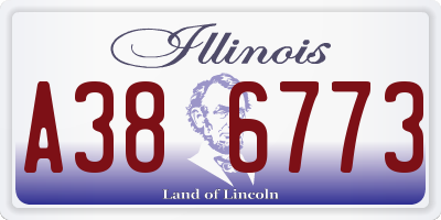 IL license plate A386773