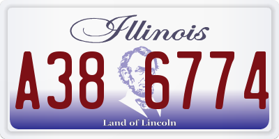 IL license plate A386774