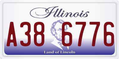 IL license plate A386776