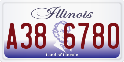 IL license plate A386780