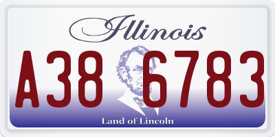 IL license plate A386783
