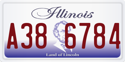 IL license plate A386784