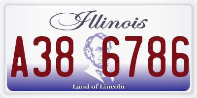 IL license plate A386786