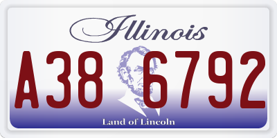 IL license plate A386792