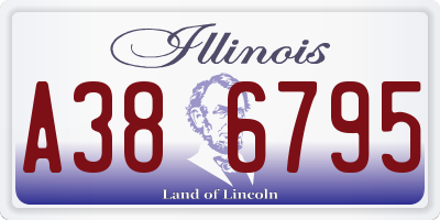 IL license plate A386795