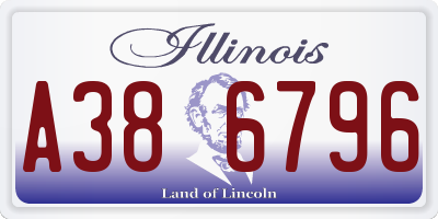 IL license plate A386796
