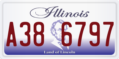 IL license plate A386797