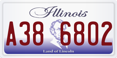 IL license plate A386802