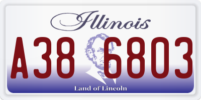 IL license plate A386803
