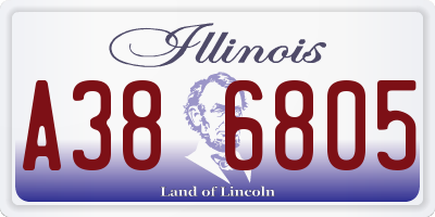 IL license plate A386805