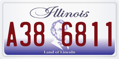 IL license plate A386811