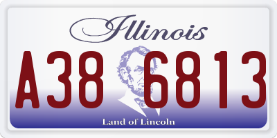 IL license plate A386813