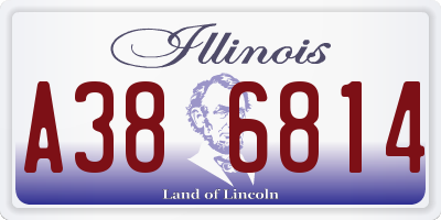 IL license plate A386814