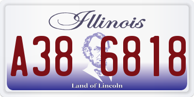 IL license plate A386818