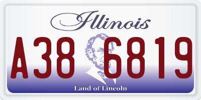 IL license plate A386819