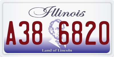 IL license plate A386820