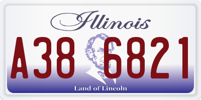 IL license plate A386821
