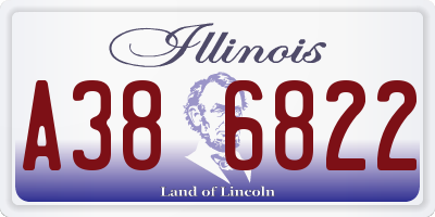 IL license plate A386822