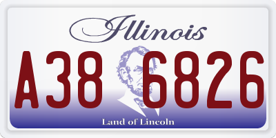 IL license plate A386826