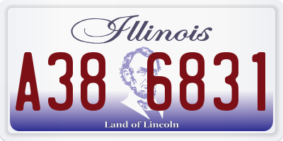 IL license plate A386831