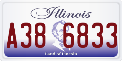 IL license plate A386833