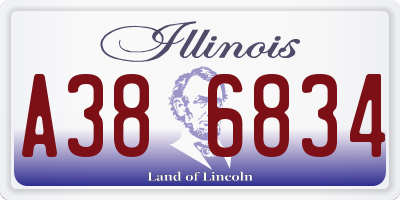 IL license plate A386834