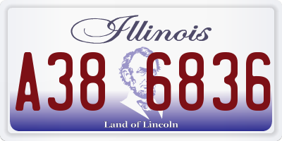 IL license plate A386836