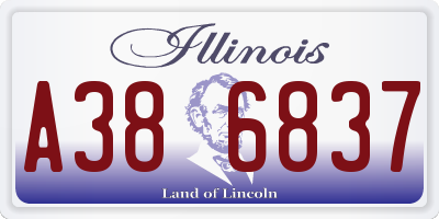 IL license plate A386837