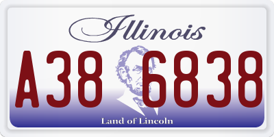 IL license plate A386838