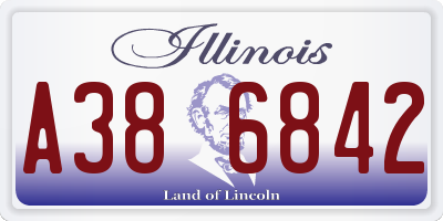 IL license plate A386842