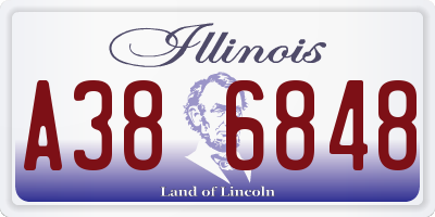 IL license plate A386848