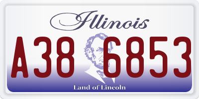 IL license plate A386853