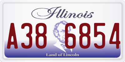 IL license plate A386854