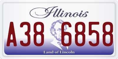 IL license plate A386858