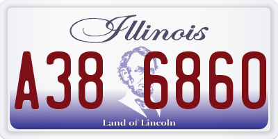 IL license plate A386860