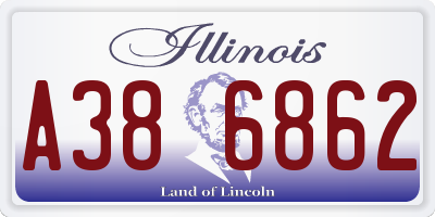 IL license plate A386862
