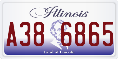 IL license plate A386865