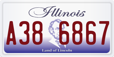 IL license plate A386867