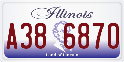 IL license plate A386870