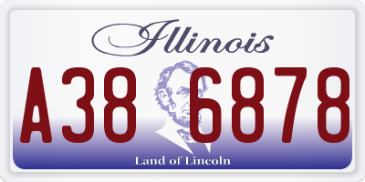 IL license plate A386878