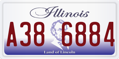 IL license plate A386884