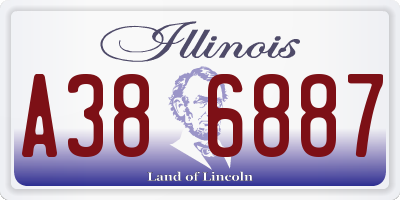 IL license plate A386887